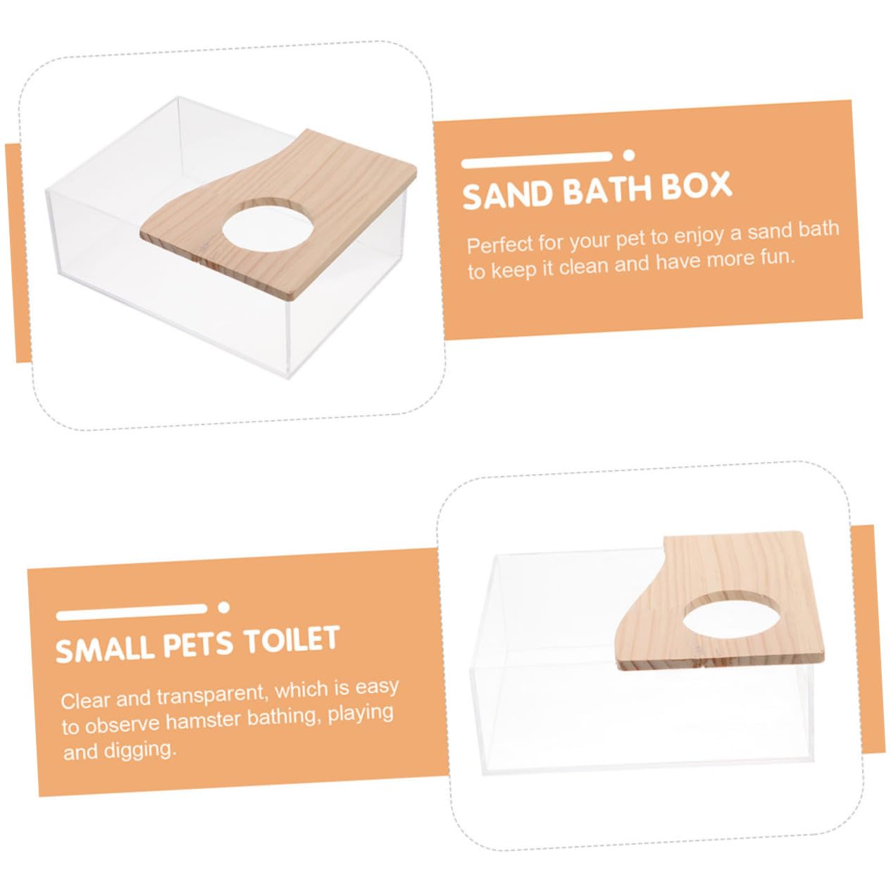 Acryl Hamsterbadewanne Sandkasten Durchsichtig Verschleißfest Für Kleintiere Sandbadewanne Kleines Haustierzubehör