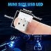 Bevinsee 3 PCS Mini USB Car Light, Universal Portable USB Atmosphere Light DC 5V Smart USB LED Car Interior Lighting kit for Laptop Keyboard Night Home Office Decoration, Ice Blue