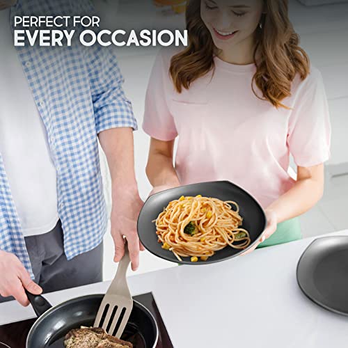Greentainer Geschirrset aus PP | Leichtes & Unzerbrechliches 16 pcs Geschirrservice für Kinder & Erwachsene,Tafel-Kombiservice mit 4 Speiseteller, 4 Dessertteller, 4 Schüsseln,4 Tasse für 4 Personen
