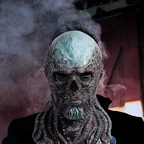 Verceco Cosplay Mask For Men Kids Vecna Costume Masks Horror Mask For Halloween Party Dress Up Full Head Gear Latex Mask (Head+Neck Mask 1) #TOP3
