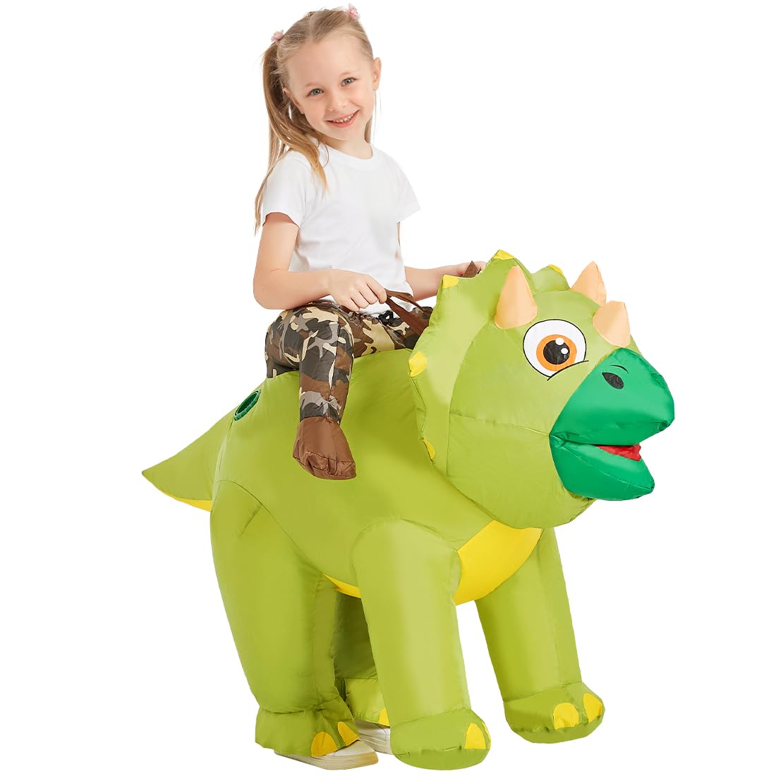 GOOSH Inflatable Dinosaur Costume Kids Triceratops