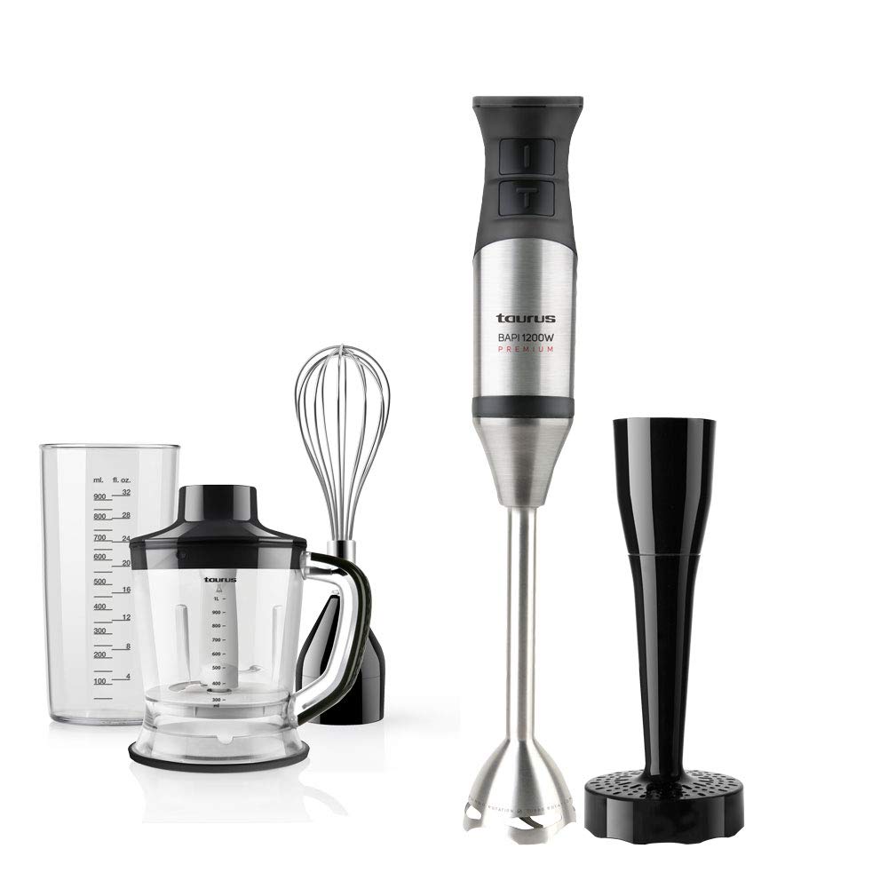 Batidora de mano Taurus Bapi con motor de 1200 W para triturar sin esfuerzo