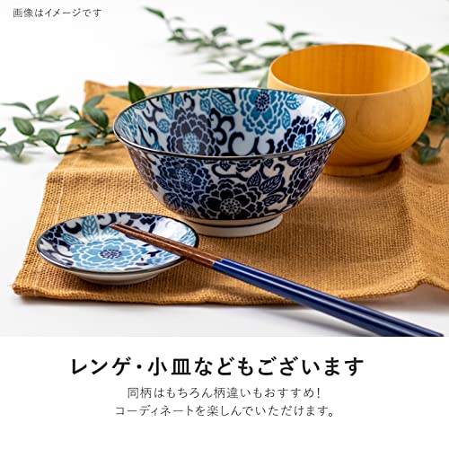 新品2枚セット　美濃焼 　紺青　20.5cmクープ  大輪菊 新品2枚セット 美濃焼 紺青 20.5cmクープ 大輪菊 Amazon.co.jp