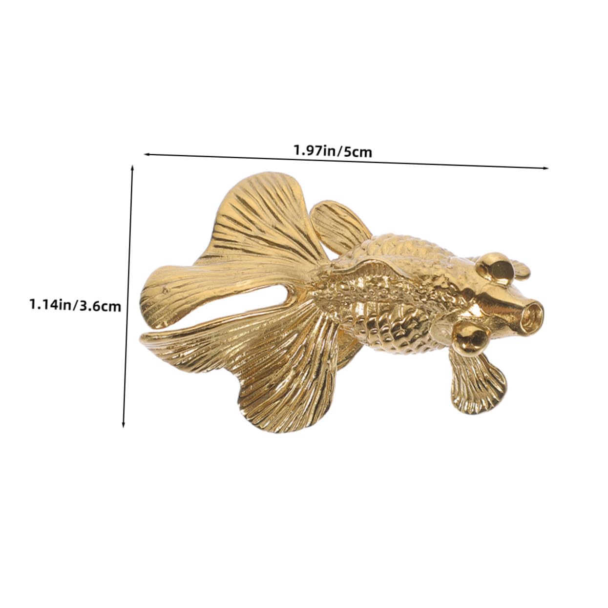 Goldfisch Schrankknöpfe aus Messing, 2 Stück, Goldfarben