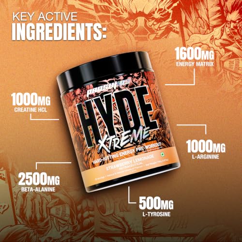 Image of ProSupps Hyde Xtreme Strawberry Lemonade High Stim Pre Workout, 30 Servings