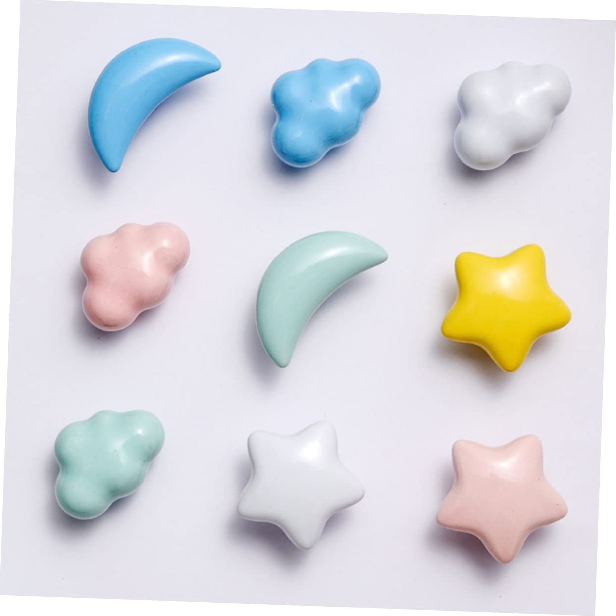 Artibetter 3 Set Eleganti Pomelli Decorativi in ​​ceramica A Forma Di Resistenti Per Casa E Ufficio 2 Pezzi * 3