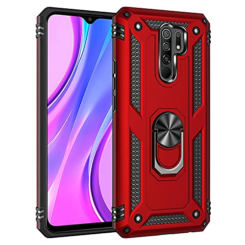 ɓKĂ for Redmi Note 8 Pro gуP[X,ɓKĂ for Xiaomi Redmi Note 8 Pro OX^htX}zP[X 2 in 1 P[XJo[ Red