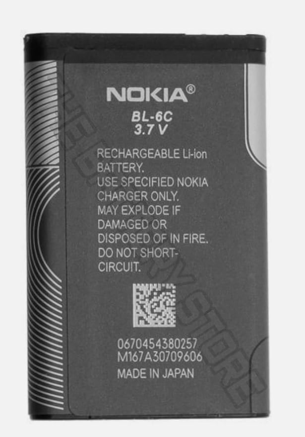 Image of Original BL-6C Battery for Nokia 3152 /3155 Battery with 6 Month Warranty**(J00212)