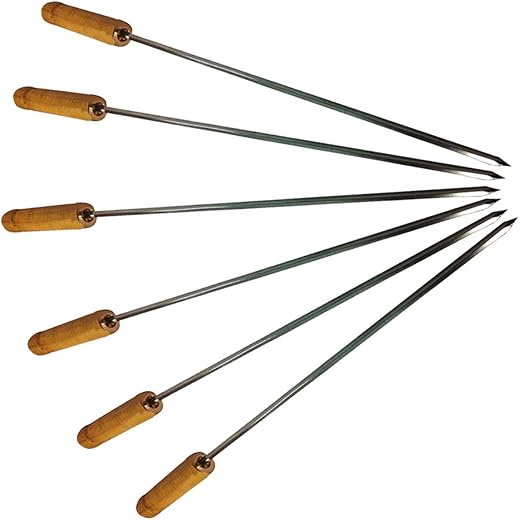 GreenUniverse Tandoor Metal Skewers 14.5 inches 4 mm