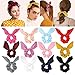 Produktbild 12pcs Haargummi Chiffon elastisches Haar Haargummi Bobbles Pferdeschwanz Inhaber Stirnband Haargummis für Frauen Mädchen