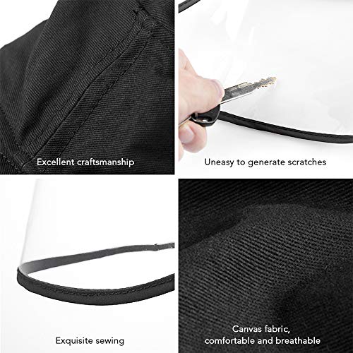 Honelife Chapéu de proteção solar com máscara transparente Tampa à prova de ultravioleta Anti-Poeira