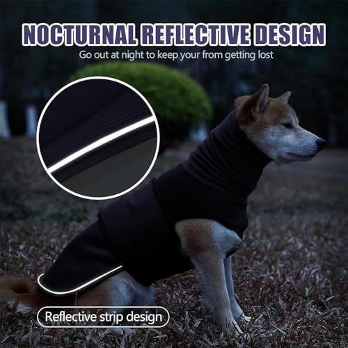 QKEPCY Hundemantel mit Beruhigender Kapuze Anti Stress Weste Hund Weich und Bequem zur Linderung von Angst Reduziert Lärm für Mittelgroße Grosse Hunde (Marineblau-S)