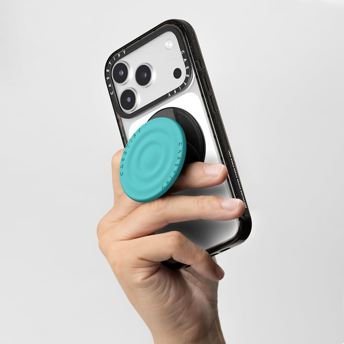 CASETiFY Snappy Ripple Grip Stand Compatible with Magsafe - Mint Blue