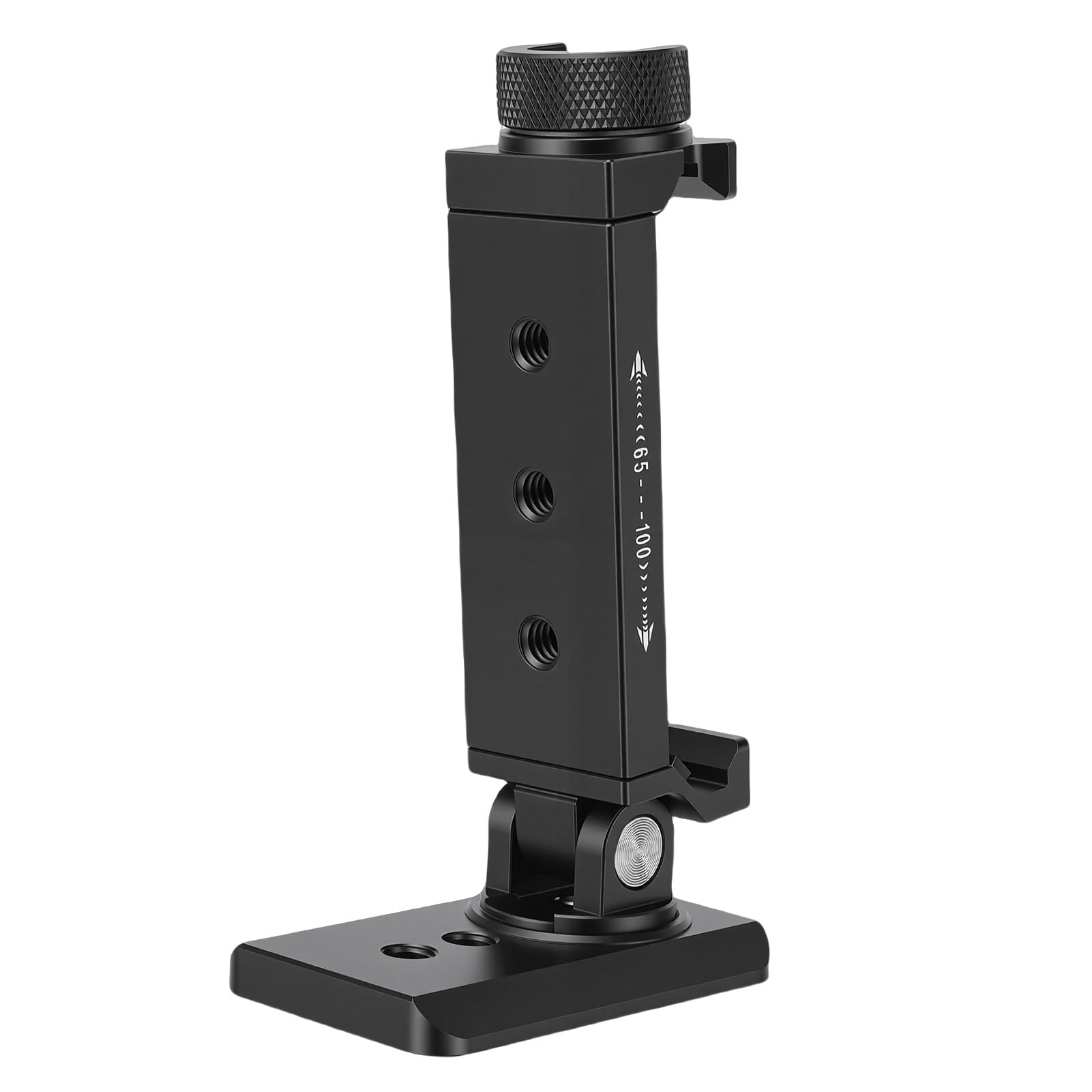 Fockety Supporto per Treppiede per Telefono, Morsetto Regolabile da 60 a 100 Mm in Lega di Alluminio, Rotazione di 360 Gradi, Inclinazione di 110 Gradi, Adattatore per Supporto per Smartphone per
