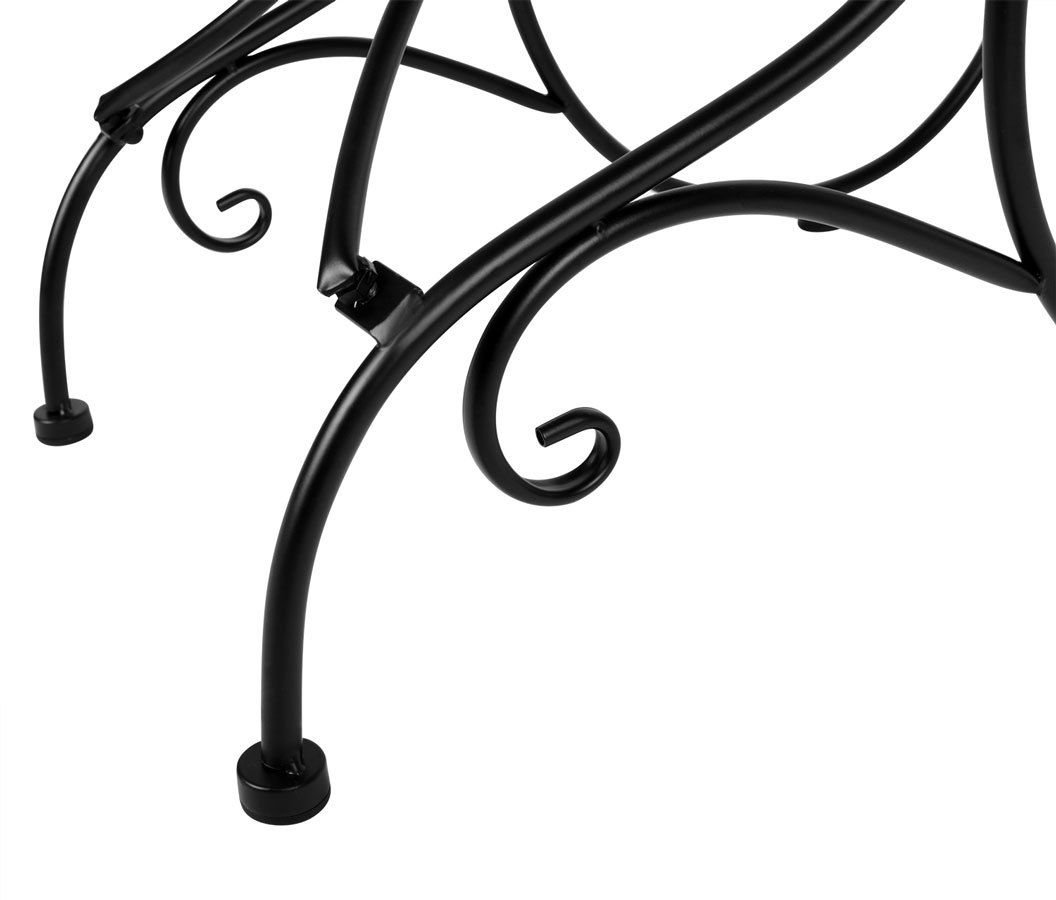 HAHAHA Portafiori S da Giardino, Portafiori Fioriera Decorativa, 3 Vasi, 60 x 26 x 64 cm, Nero, Metallo, Resistente alle Intemperie