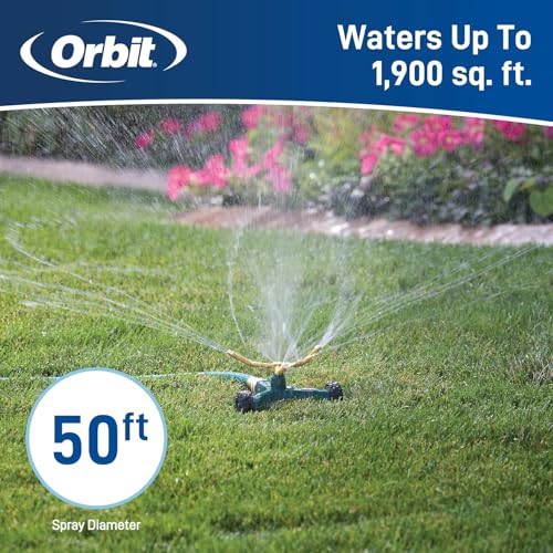 Image of Orbit 58288 3-Arm High-Rise Sprinkler (2-Pack 3-Arm Metal Sprinkler with Wheel Base)