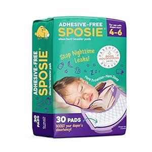 Sposie, Stop Nighttime Diaper leaks, Extra Overnight Protection for Bedwetting and Potty Training, Fits Diaper Sizes 4-6…