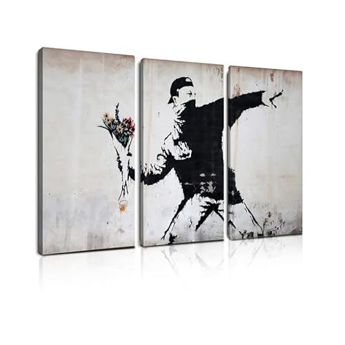 �o���N�V�[ �ԑ��𓊂���j �A�[�g�p�l�� 3�� ����G ������� Banksy �ǉ� �|�X�^�[ �Ǌ|�� �A�[�g�t���[�� ���_�� �A�[�g�{�[�h �G�� ������ꂽ �C���e���A�������� �Ǌ|�� �ؘg�t���p�l���̊����i