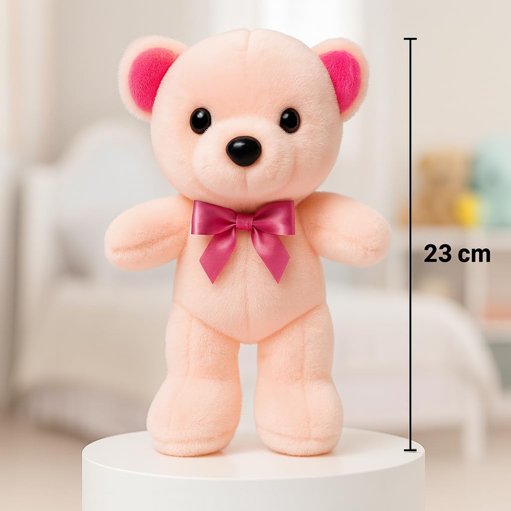 Babique Standing Teddy Bear Stuffed Plush Animal Soft Toys | Teddy Bear | Ideal for Birthdays & Special Occasions Girls/Boys, Baby Kids 23cm 2