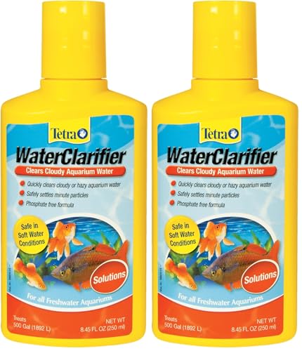 Tetra Water Clarifier, Aquarium Treatment Solution, 8.45 oz, Clears Cloudy Aquarium Water, Safe to Use with Fish and Plants, for Fresh Water (Pack of 2)