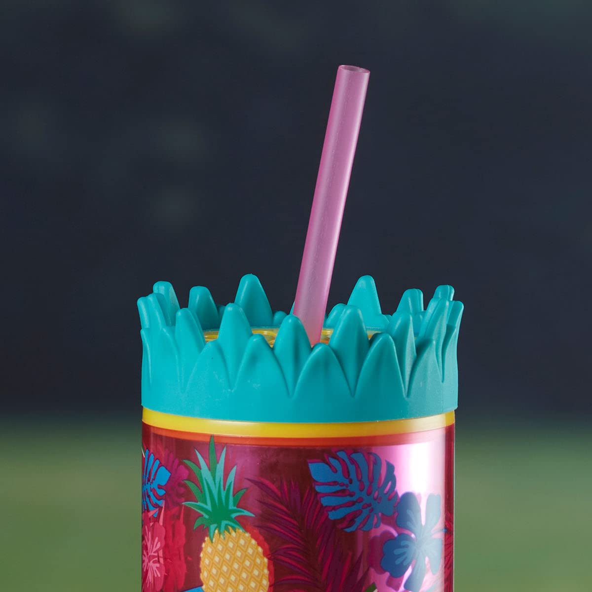 SASASA Frosted Acrylic Sipper Cup with Straw and Lid - Ideal Tumbler for Water, Juice, Milk, and Other Beverages - 468ml (KT-007-B) 2