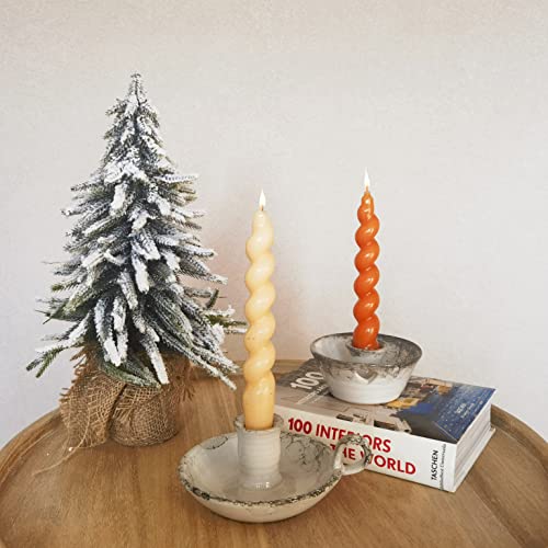 Kendiis Candle Holder Ceramic Candlestick Holder, Candlelight Stand For Spell Candles, Taper Candles, And Incense, Halloween Christmas Dining Room Home Decoration Display #TOP2