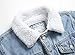 Jean Jacket Men Fuzzy Fur Faux Sherpa Mens Fleece Lined Jeans Fashion Thick Trucker Size L