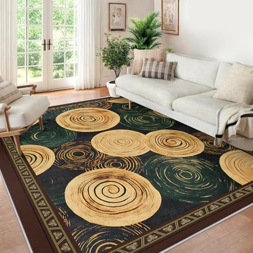 Tapis abstract spirale orbs moderne salon profil bas 160x230 - 5