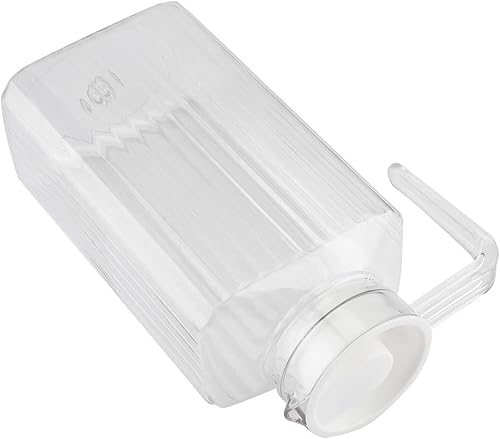 Miniatura 9 de Jarra acrílica, 60.9 fl oz63 onzas, botella de jugo transparente de acrílico a rayas, jarra de jugo frío con tapa, botella de agua fría para jugo