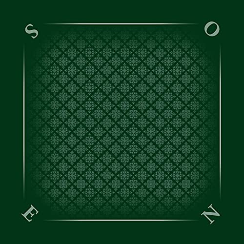 Tapis Tarot Tramé - 60 x 60 cm - Fabrication Française (Vert) Cover