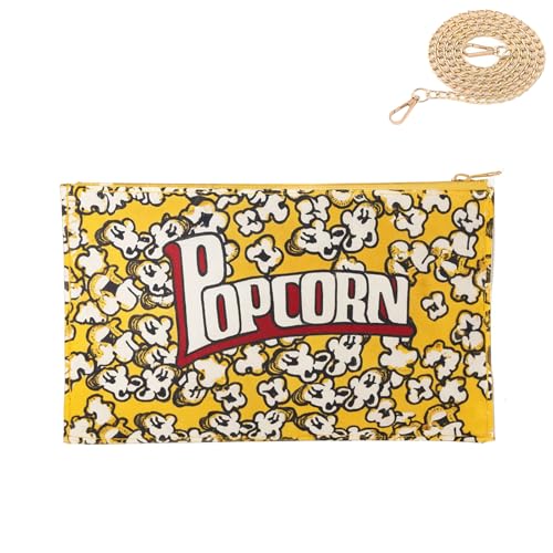 Popcorn Purse Envelope Shaped Bag Novelty Food Printed Crossbody Shoulder Bag Cute Stylish Clutch Handbag Gifts