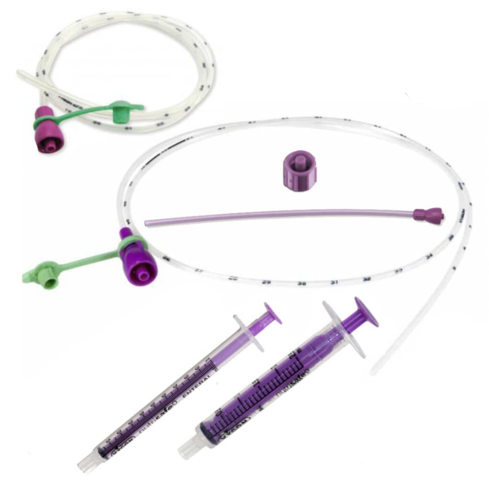 4 French Sterile Tube Feeding Kit with Milk 1ml and 2.5ml Syringe and extra 4f Tube Whelping kit supplies Pup Kitten Sml Animal