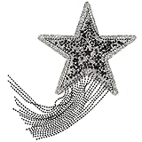MUCKLILY 星形ラインストーンアイロン接着パッチ 服飾補修用貼り アクセサリー 衣類 バッグ用耐久装飾
