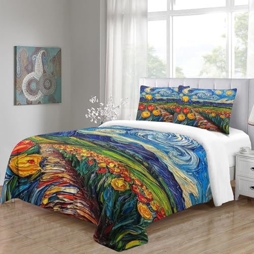 Housse de couette crâne impression 3D double 200x200cm en microfibre - 5