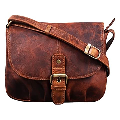 STILORD 'Iris' Leder Handtasche Damen klein Vintage Umhängetasche zum Ausgehen Klassische Abendtasche Partytasche Freizeittasche Echtleder Cover