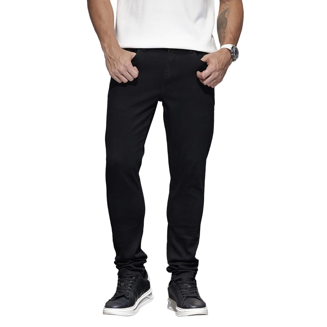 wrogn Men's Cotton Stretch Jeans | Solid | Skinny Fit-picture-56