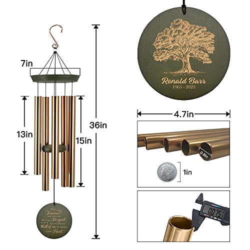 Image of Astarin Personalized Memorial Wind Chimes Gift for Loss of a Loved One,Customized Sympathy Wind Chimes,Bereavement /Memorial Gifts in Memory of Loved One Loss for Outside(Produced in Texas)