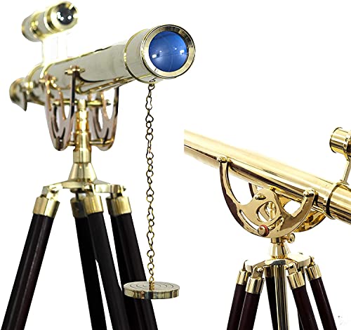 Telescopio Refractor ARTIZANSTORE 64X con Trípode de Madera miniatura 1