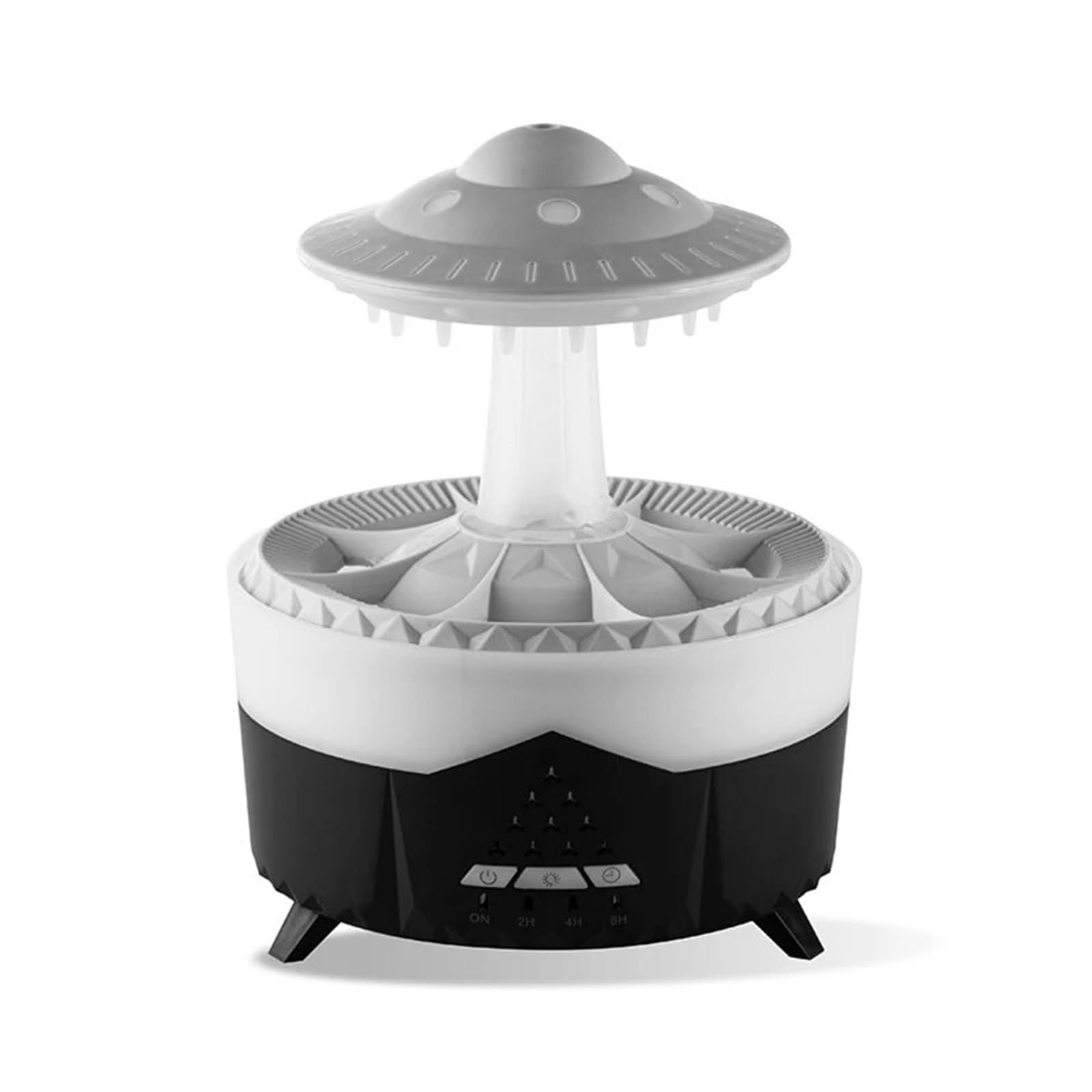 Nawilżacz powietrza do sypialni, Nawilżacz powietrza Ultradźwiękowy Dyfuzor Aromaterapeutyczny Mist Maker Aroma Dyfuzor Olejków Eterycznych,do domu i roślin(Black)