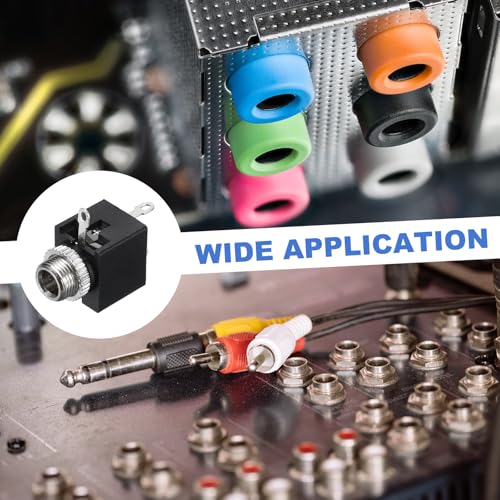 MECCANIXITY 20 piezas conector hembra auxiliar 3.5mm mono TS miniatura 5
