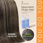 DOORES Clip in Hair Extensions Human Hair Extensions, Balayage Dark Brown to Chestnut Brown 120g 7pcs 18 Inch Real Human Hair Extensions Clip in Straight Remy Silky Weft - Image 4