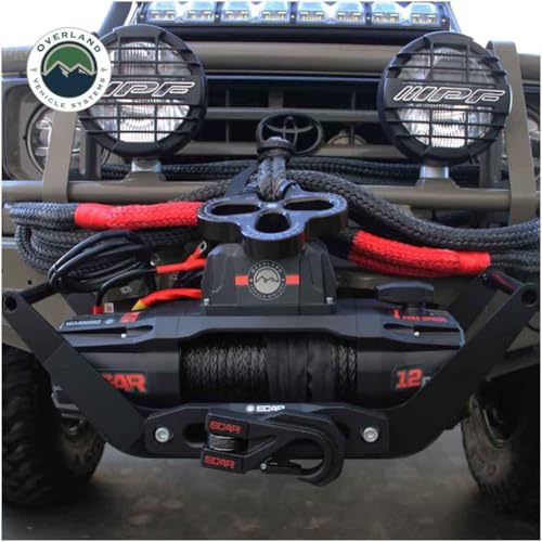 Winch eléctrico 12V 12,000 lb con cuerda sintética y mando inalámbrico miniatura 4
