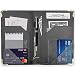 Server Book Organizer for Waitress | 9 Pockets, 4 Metal Protective Corners, Zipper Pouch and Pen Holder | Waiter Waitress Wallet for Restaurant waitstaff | Black Leather Non Glitter (6 Colors)