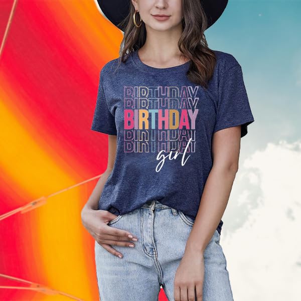 Image of Happy Birthday Shirts for Women Cute My Day My Way Birthday Girl T Shirt