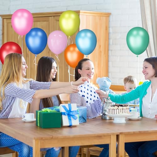 Image of 120Pcs Balloons Assorted Colors,12 Inch Latex Party Balloon for Birthday Party, Light Multi Color Ballons Rainbow Balloons for Wedding Baby Shower Supplies.(Assorted)