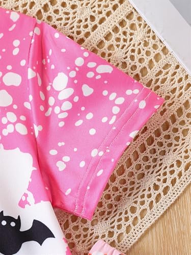 Image of Ayzozuy Kids Toddler Girl Clothes Letter Print Graphic Top + Leopard Print Flare Leg Pants 2PC Summer Clothing Set