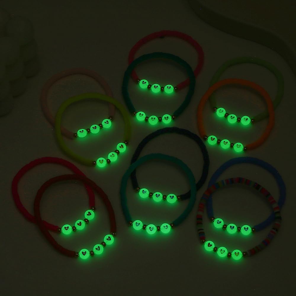 Friendship Bracelets Boho Stackable Bracelets for Women Surfer Heishi Clay Bead Bracelets Stretch Preppy Bracelets Colorful Boho Bracelets for Women - Image 4