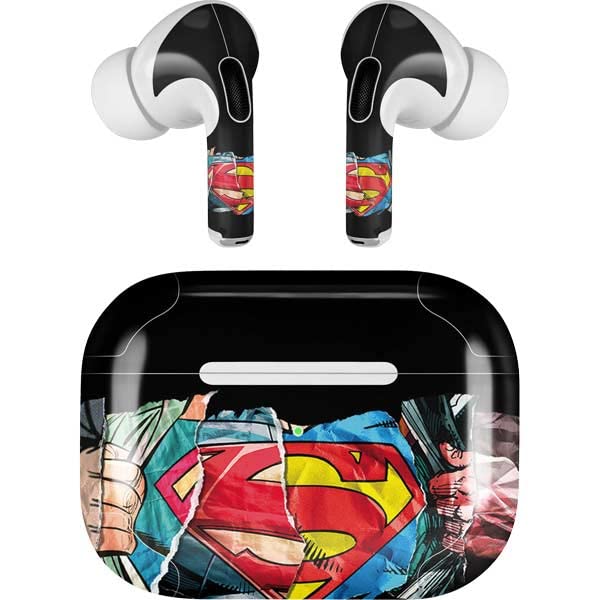 Skinit Decal Audio Skin Compatible with AirPods Pro 2nd Gen - Officially Licensed DC Comics Superman Shield Design