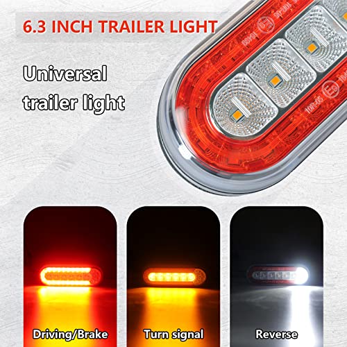 Agrieyes 6 Inch Oval LED Trailer Lights, Submersible