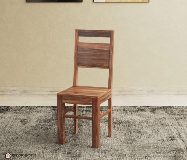 Image of DecorNation Jace Solid Wooden 6 Seater Dining Table Set with Chairs | Large Rectangular Dining Table | Premium Designer Legs | Modern Dining Furniture for Home